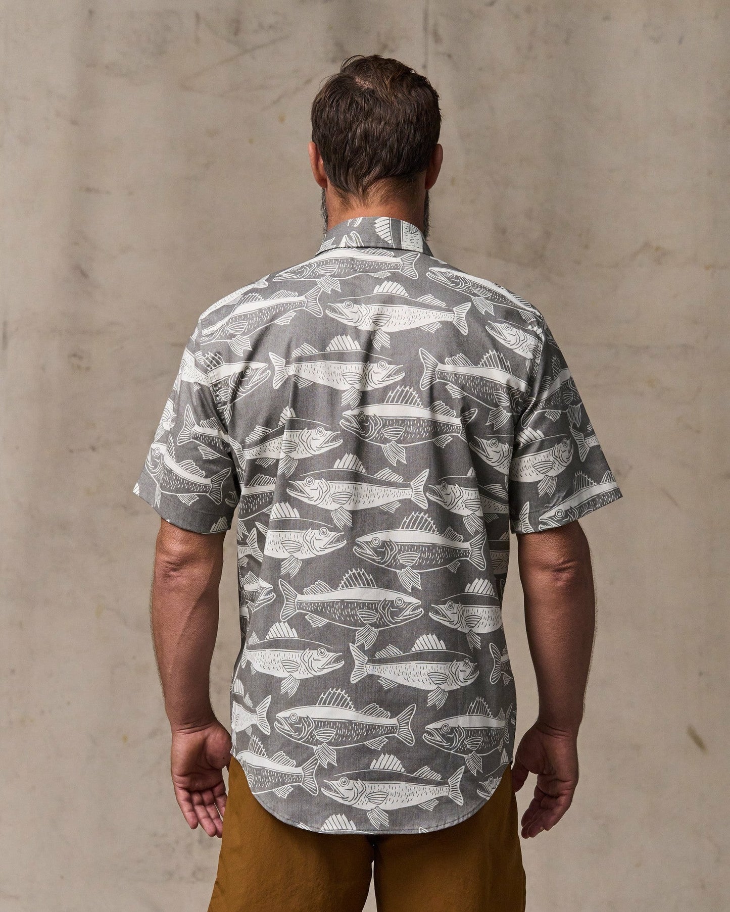 Filson Men Twin Lakes Short Sleeve Sport Shirt - Beluga / Print
