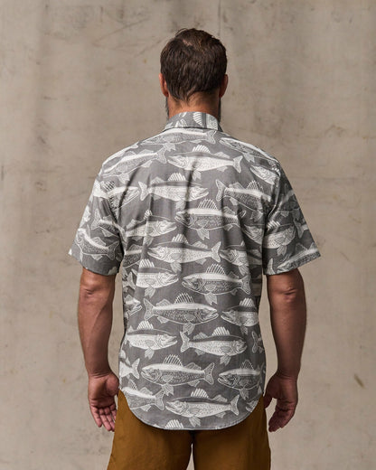 Filson Men Twin Lakes Short Sleeve Sport Shirt - Beluga / Print