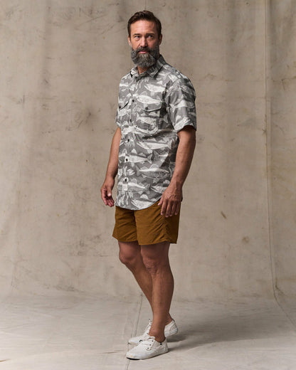 Filson Men Twin Lakes Short Sleeve Sport Shirt - Beluga / Print
