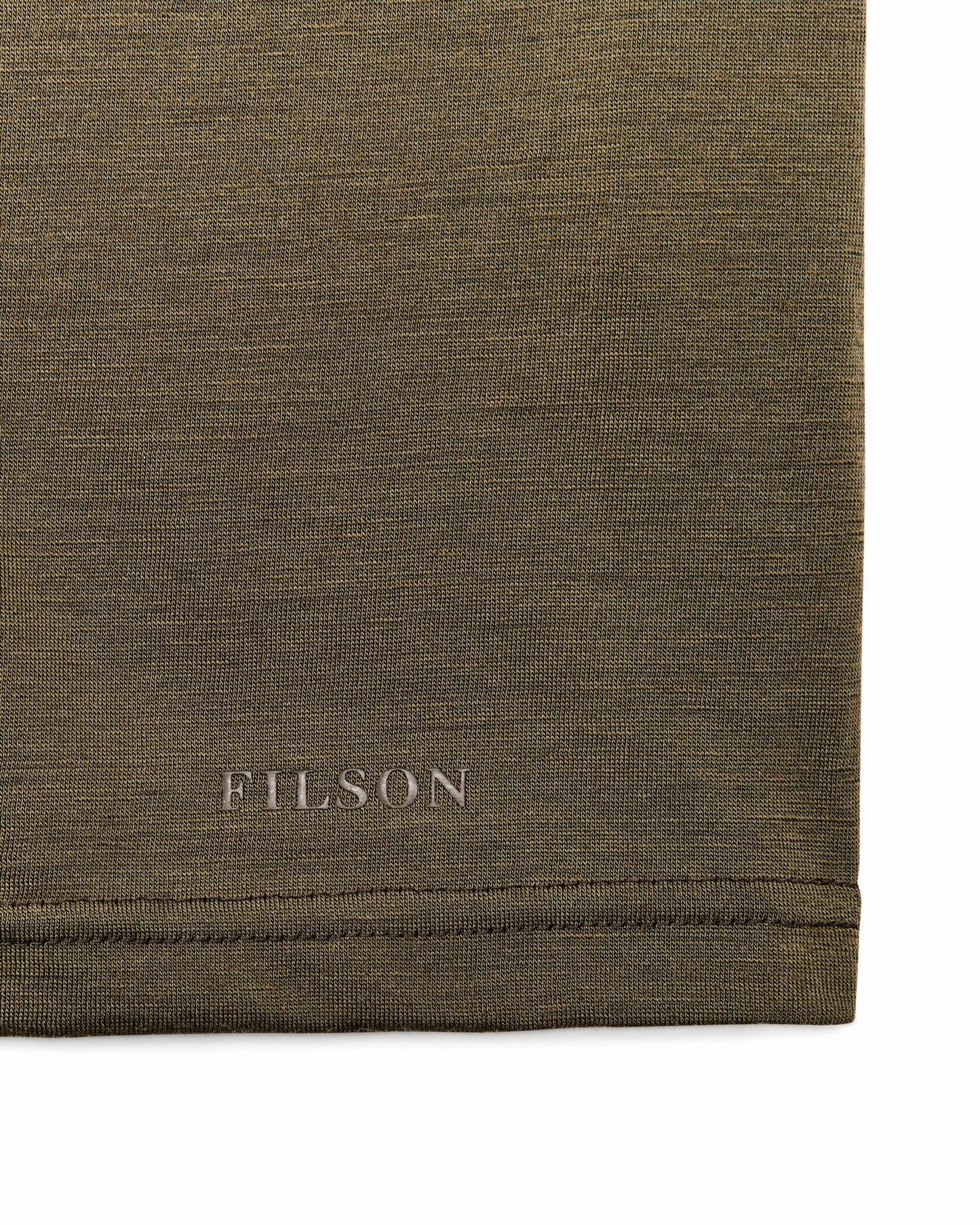 Filson Men 210g Merino Wool Short Sleeve Crewneck - Dark Olive
