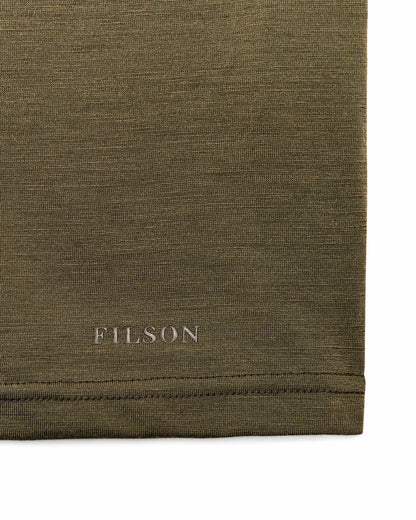 Filson Men 210g Merino Wool Short Sleeve Crewneck - Dark Olive