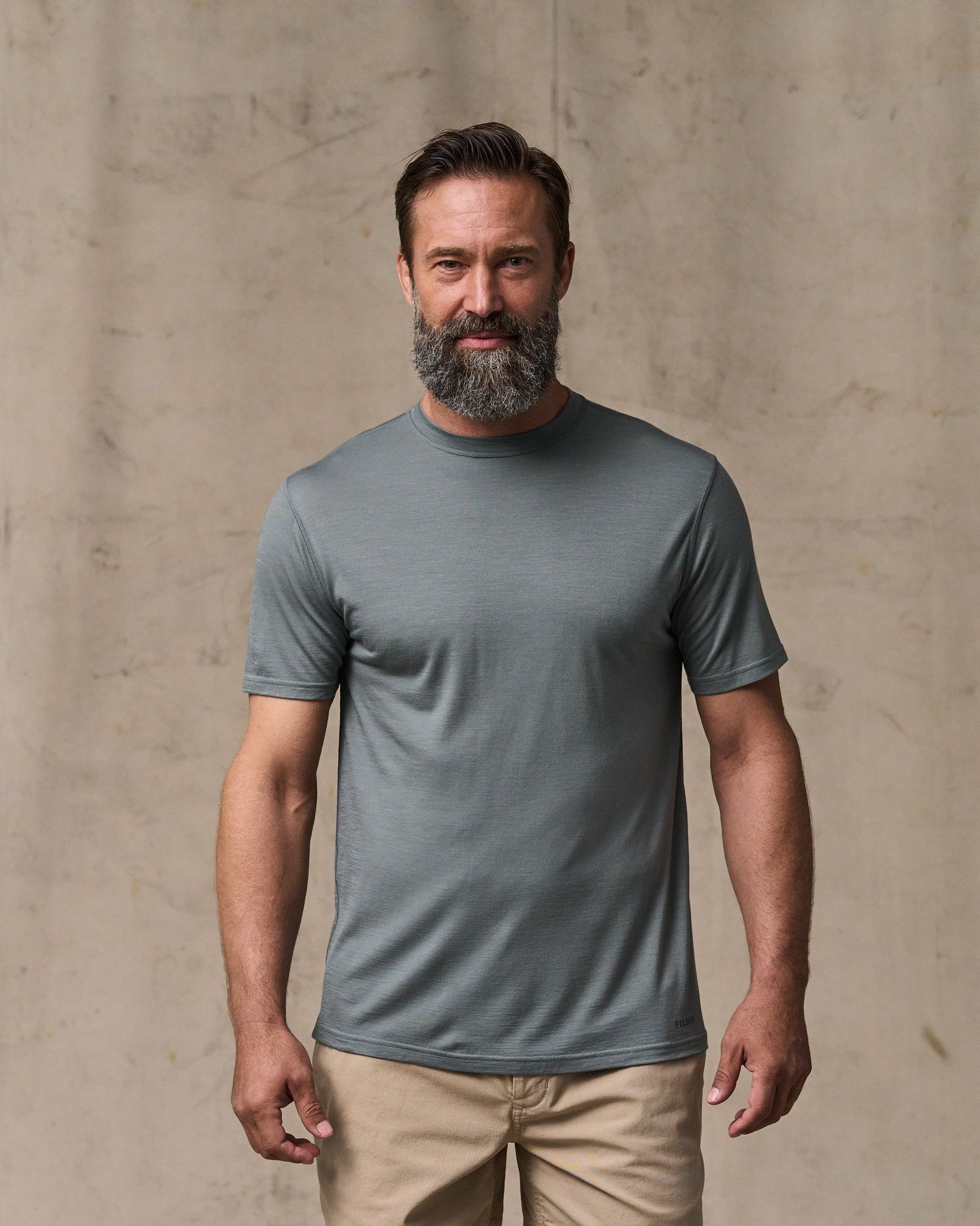Filson Men Wool-Blend UPF T-Shirt - Sage Gray