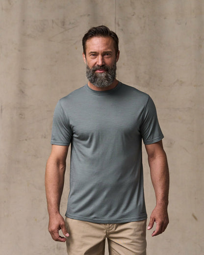 Filson Men Wool-Blend UPF T-Shirt - Sage Gray