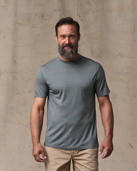 Filson Men Wool-Blend UPF T-Shirt - Sage Gray