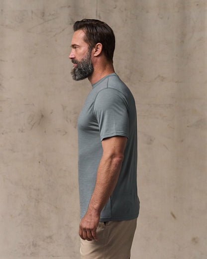 Filson Men Wool-Blend UPF T-Shirt - Sage Gray
