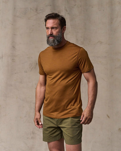 Filson Men Wool-Blend UPF T-Shirt - Whiskey