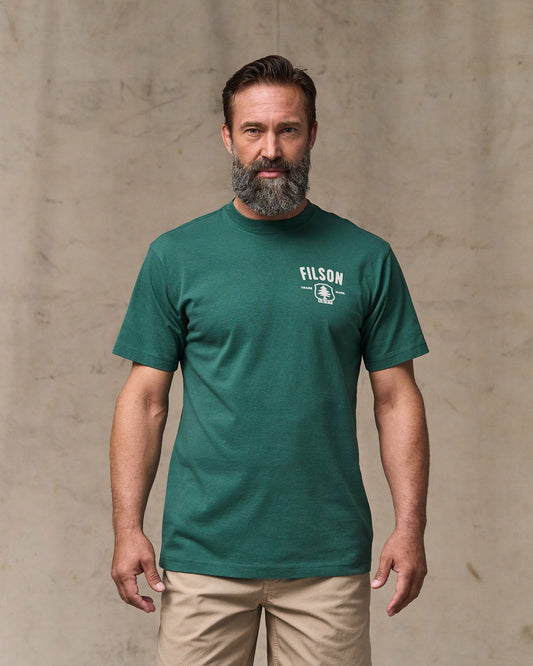 Filson Men Forestry Graphic T-Shirt - Mallard Green