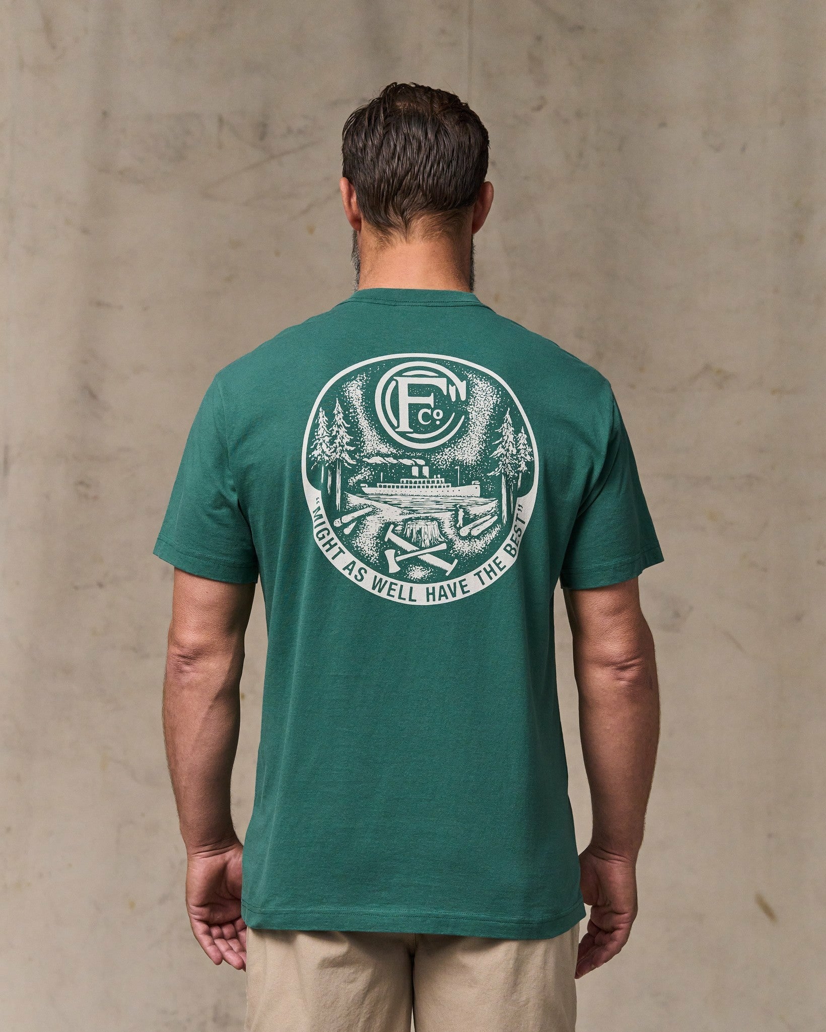 Filson Men Forestry Graphic T-Shirt - Mallard Green