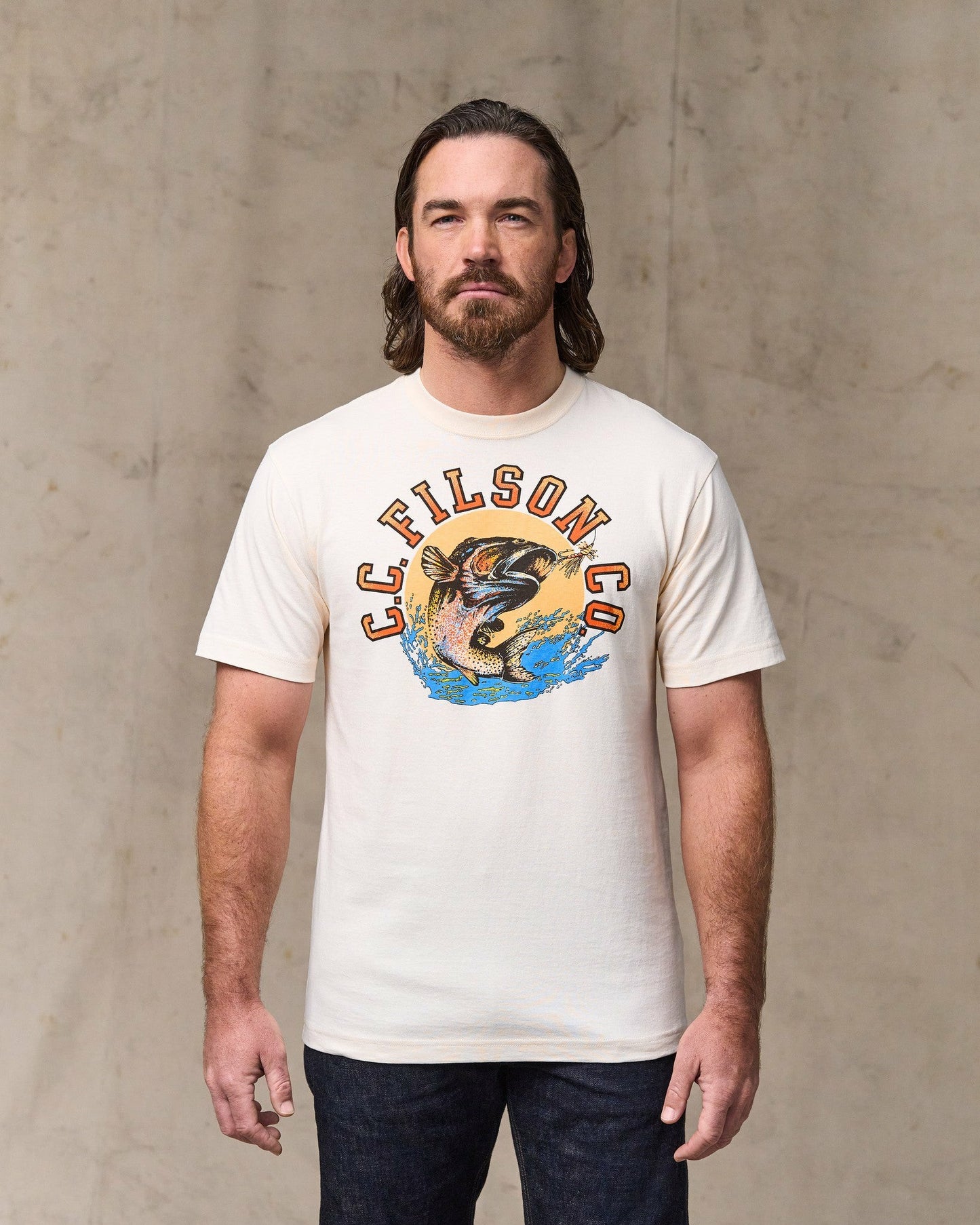 Filson Men Dry Fly Graphic T-Shirt - Basswood