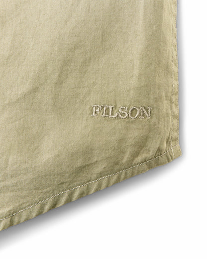 Filson Men Filson's Washed Short Sleeve Feather Cloth Shirt - Lakebed