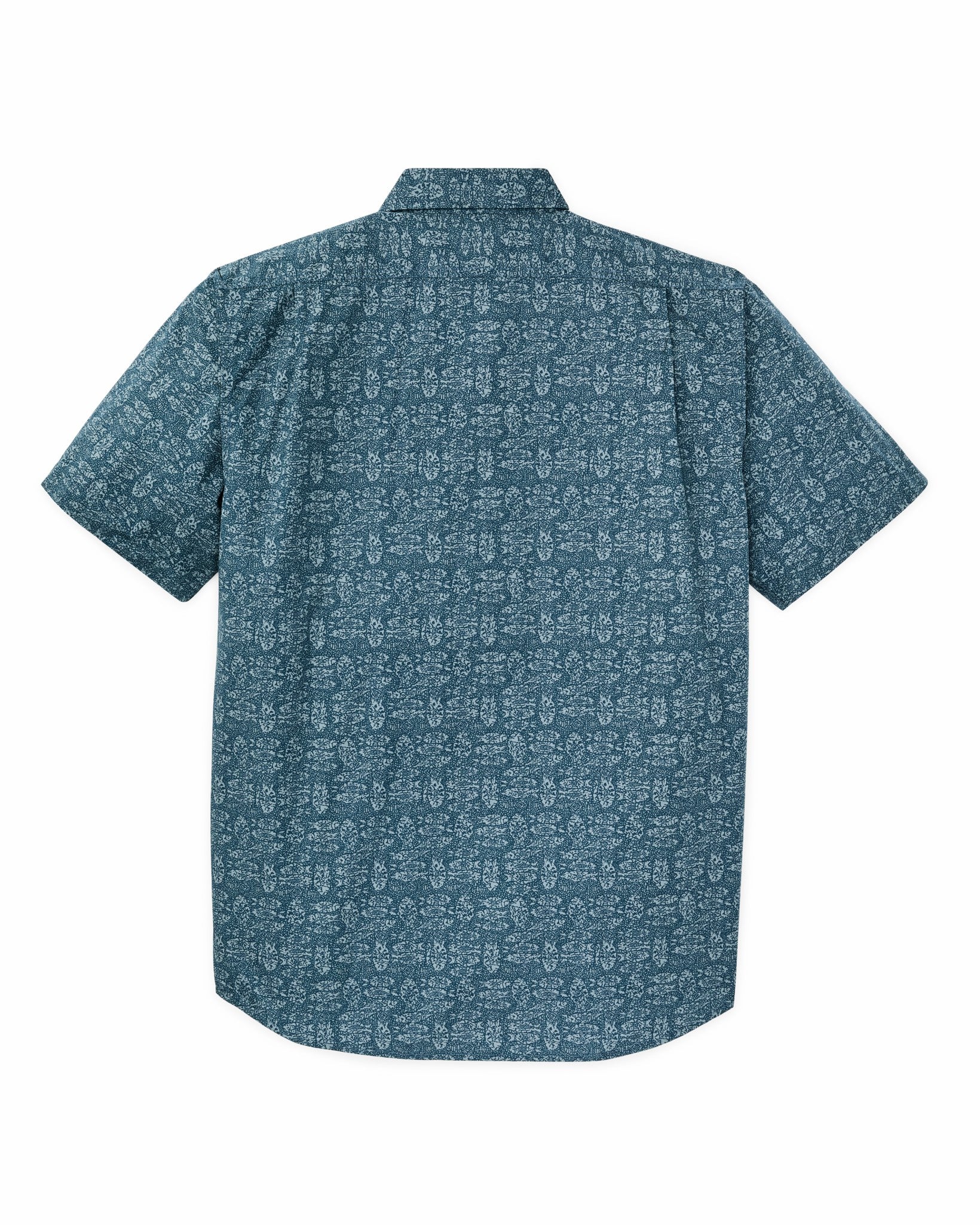 Filson Men Filson's Washed Short Sleeve Feather Cloth Shirt - Blue / Print