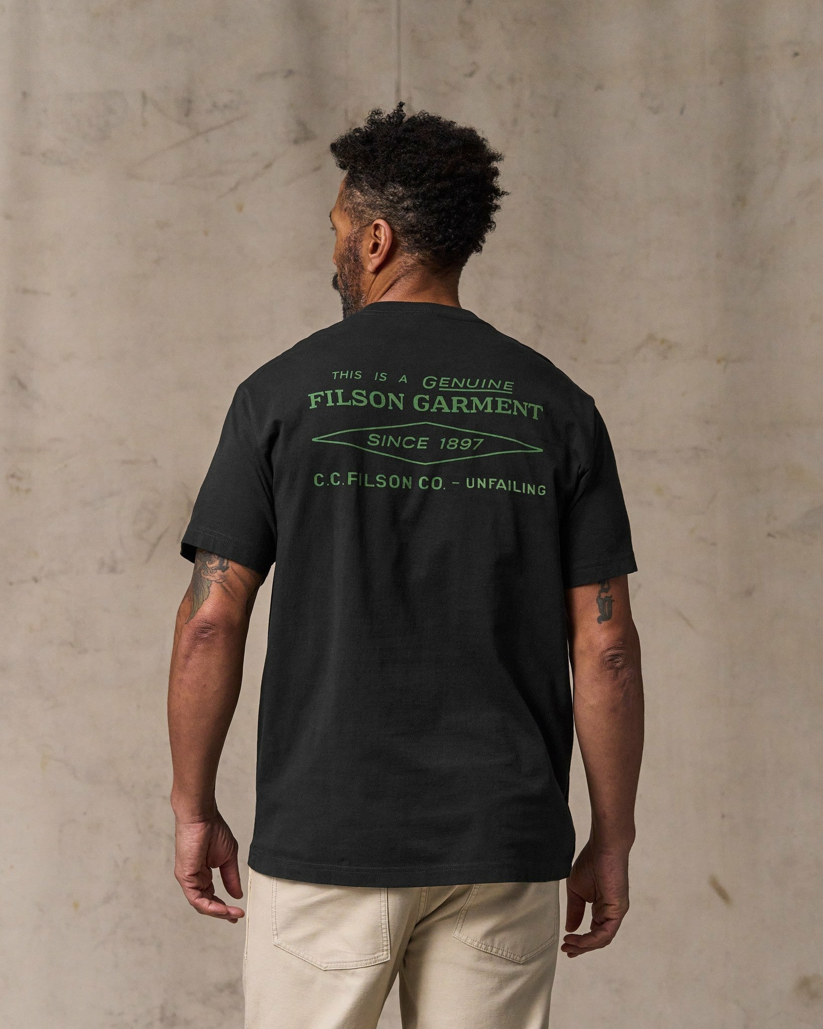 Filson Men Diamond Graphic T-shirt - Black