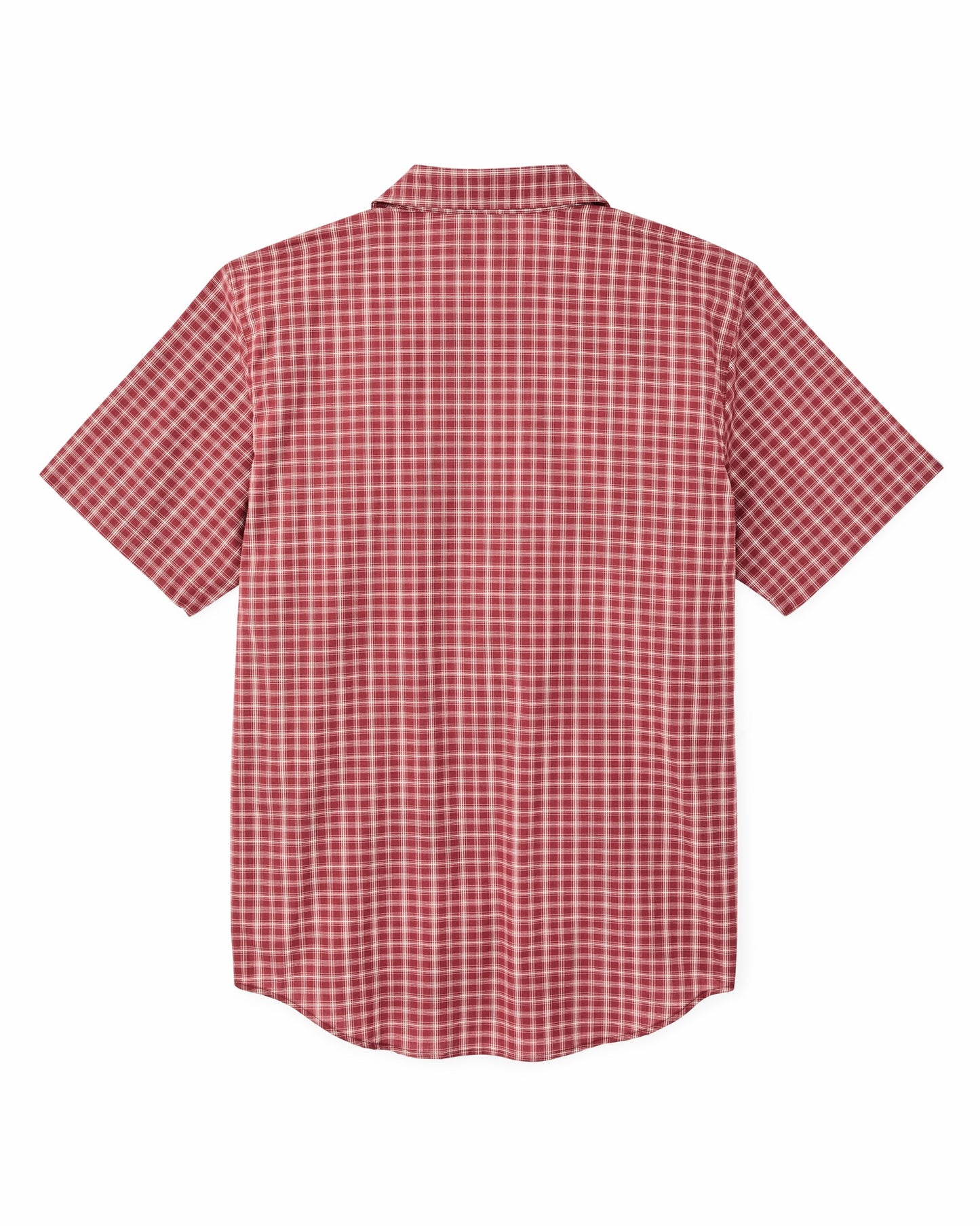 Filson Men Twin Lakes Short Sleeve Sport Shirt - Brick / Cream Plaid