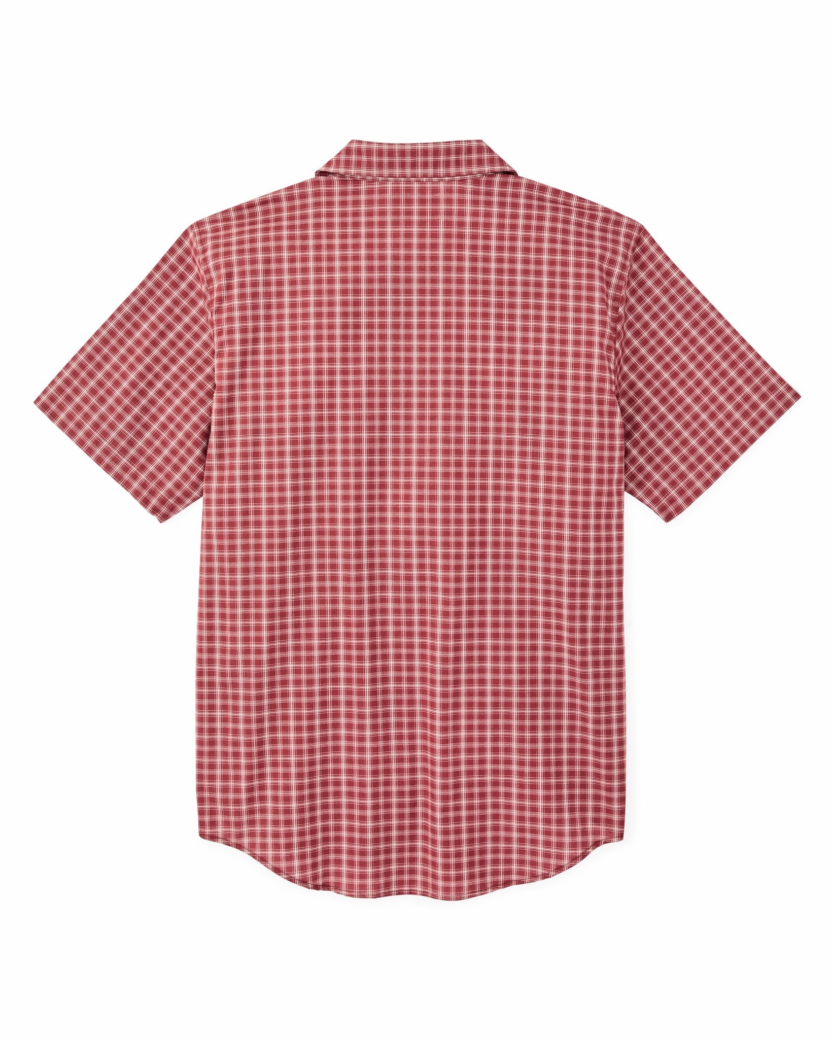 Filson Men Twin Lakes Short Sleeve Sport Shirt - Brick / Cream Plaid