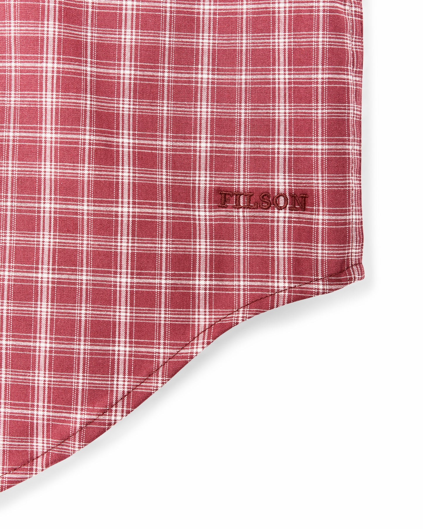 Filson Men Twin Lakes Short Sleeve Sport Shirt - Brick / Cream Plaid