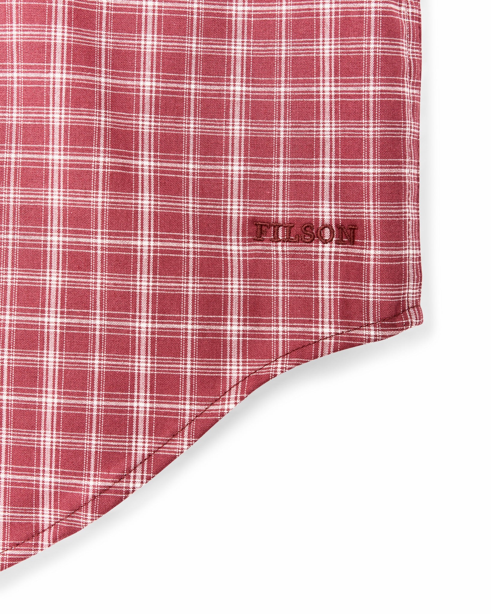 Filson Men Twin Lakes Short Sleeve Sport Shirt - Brick / Cream Plaid