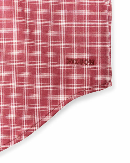 Filson Men Twin Lakes Short Sleeve Sport Shirt - Brick / Cream Plaid