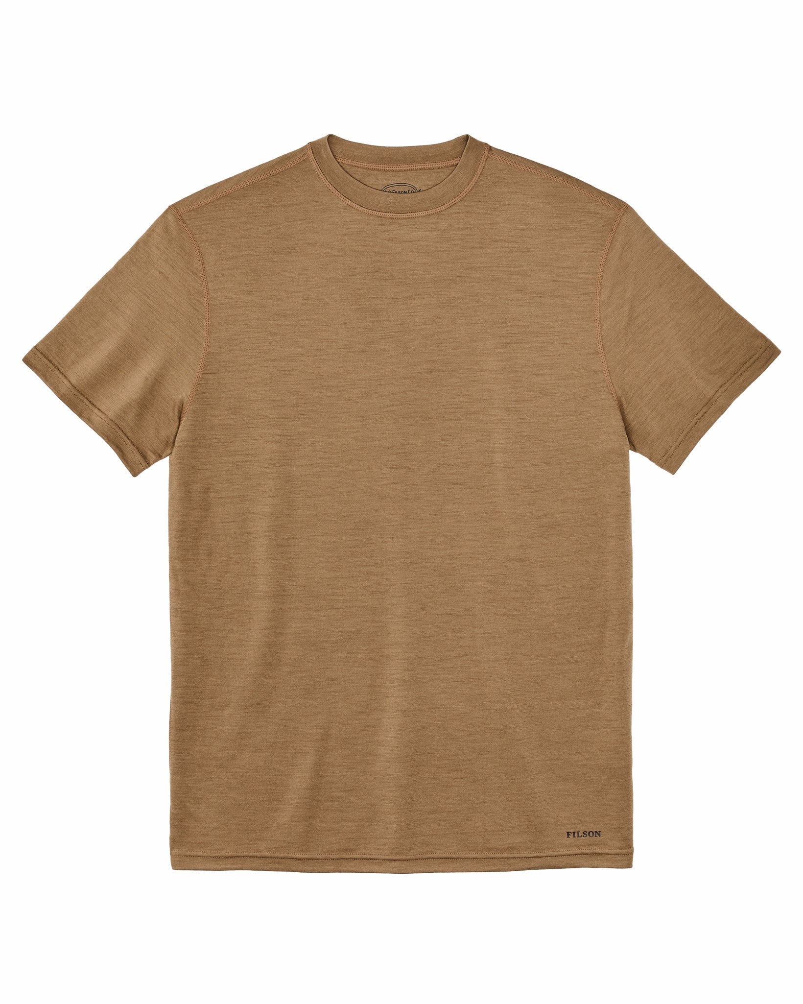 Filson Men 210g Merino Wool Short Sleeve Crewneck - Rugged Tan