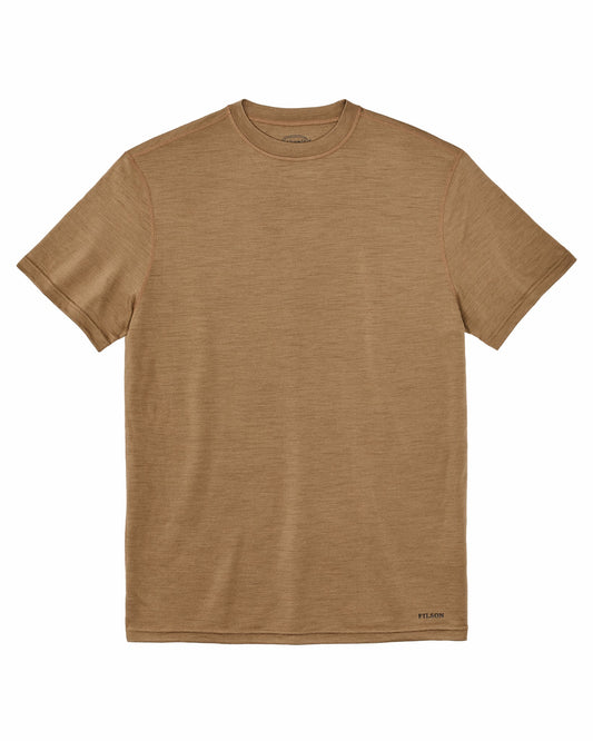 Filson Men 210g Merino Wool Short Sleeve Crewneck - Rugged Tan