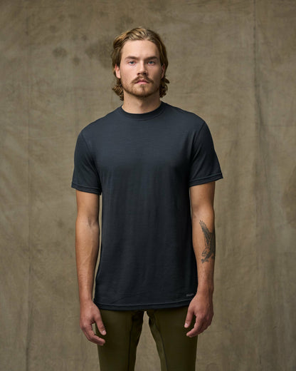 Filson Men 210g Merino Wool Short Sleeve Crewneck - Dark Navy