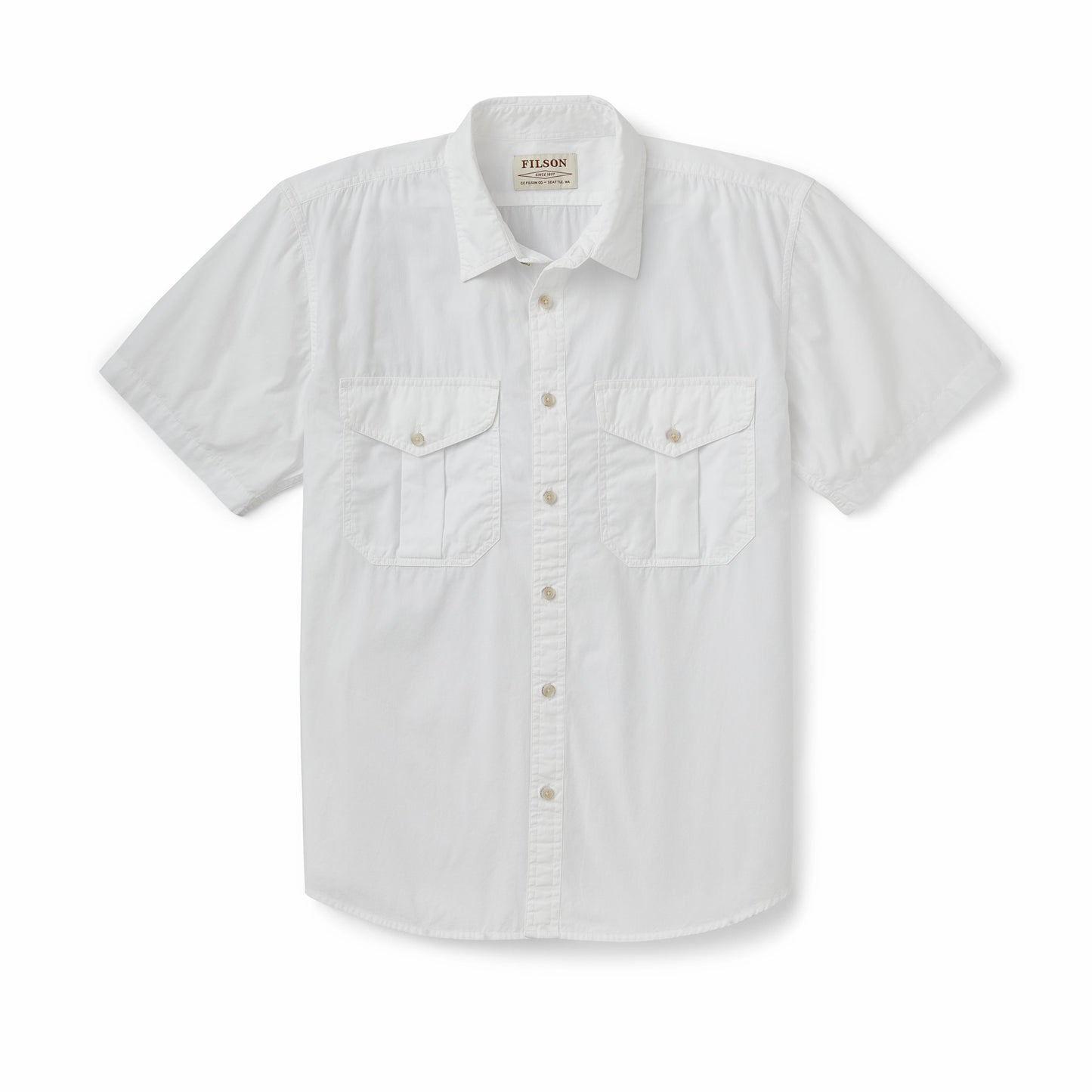Filson Men Men's Washed Short Sleeve Feather Cloth Shirt