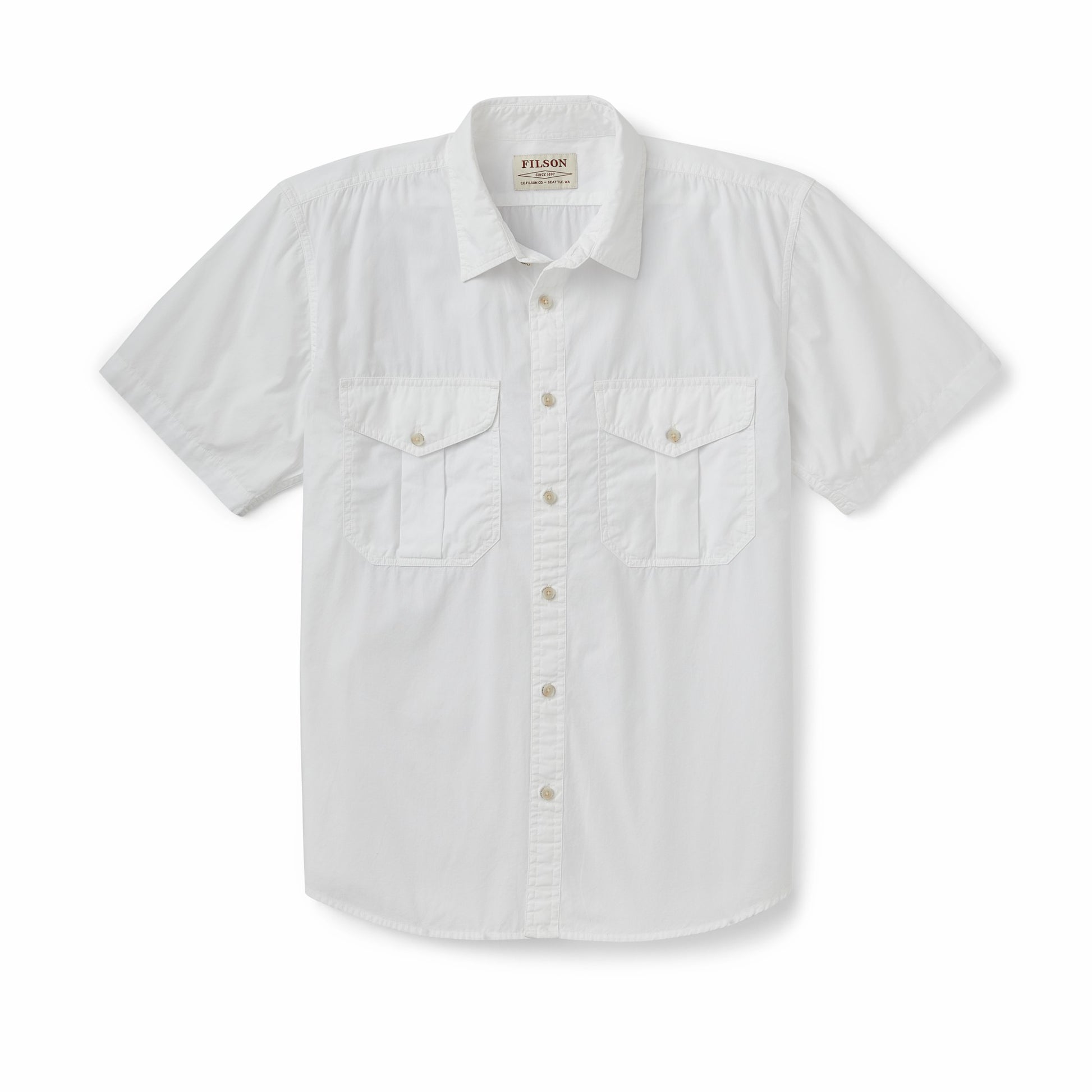 Filson Men Men's Washed Short Sleeve Feather Cloth Shirt