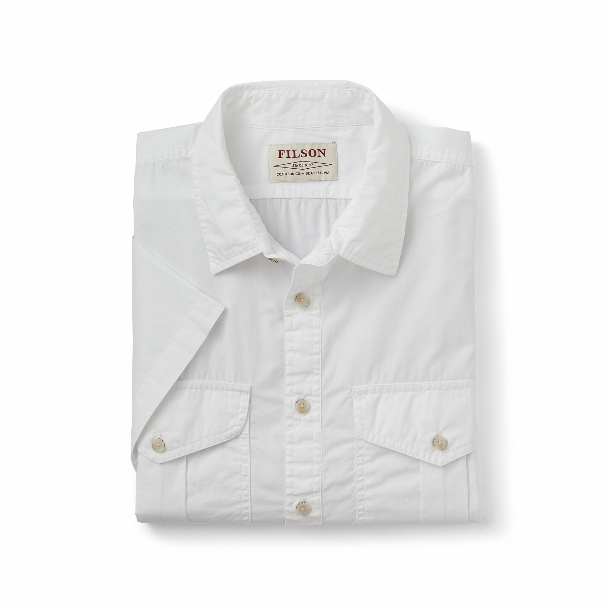 Filson Men Men's Washed Short Sleeve Feather Cloth Shirt