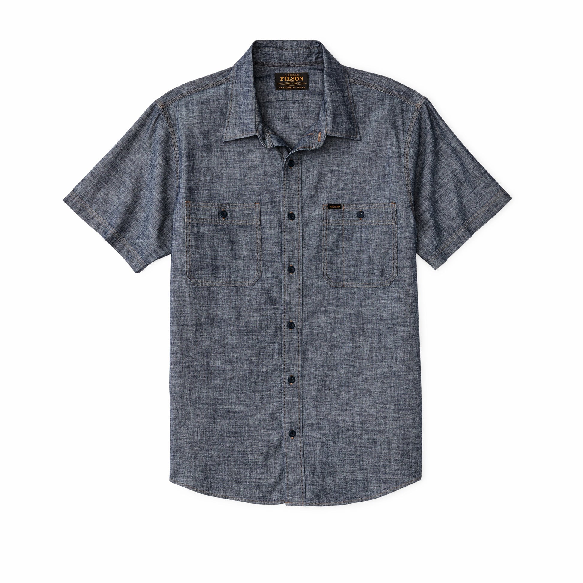 Filson Men Short Sleeve Chambray Shirt