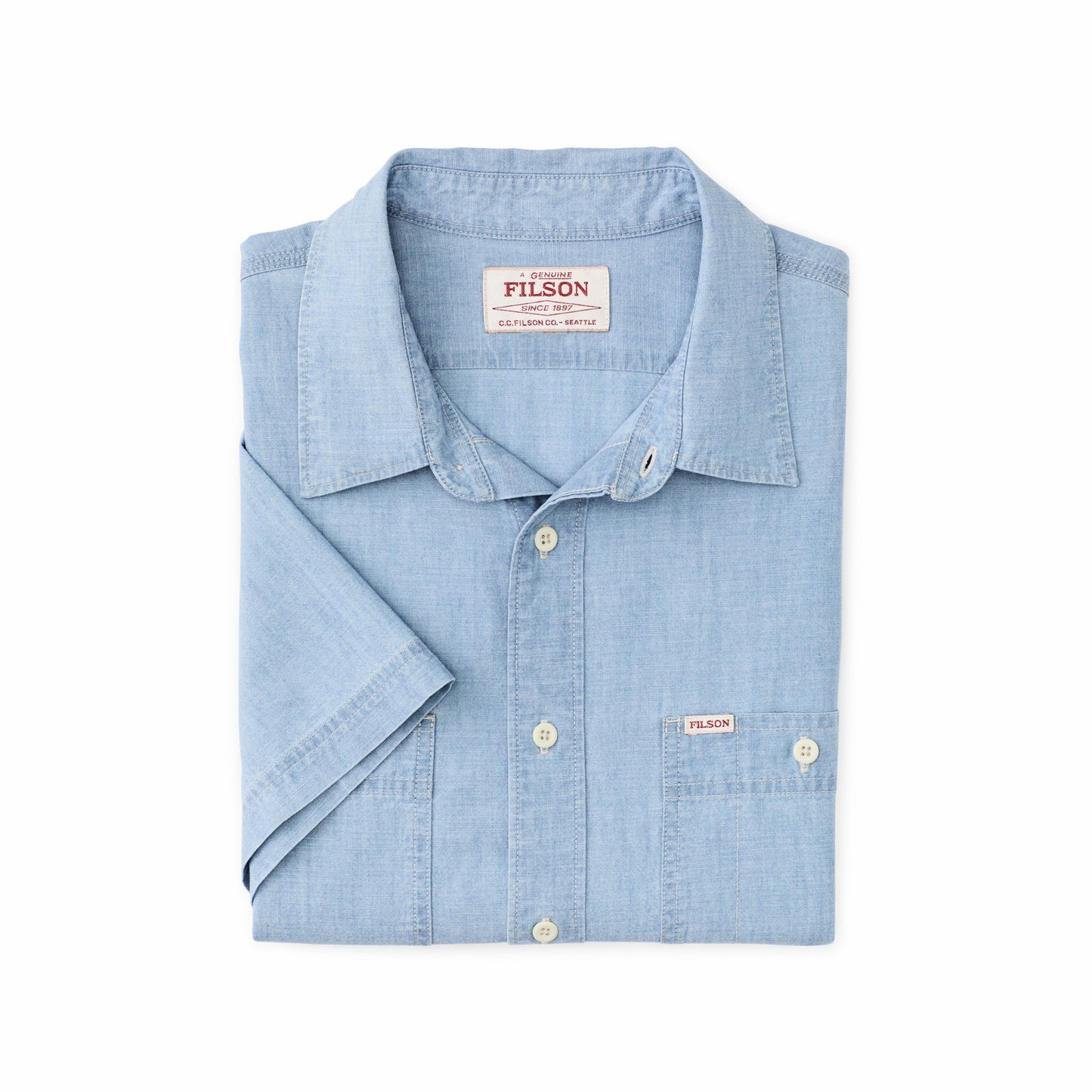 Filson Men Short Sleeve Chambray Shirt