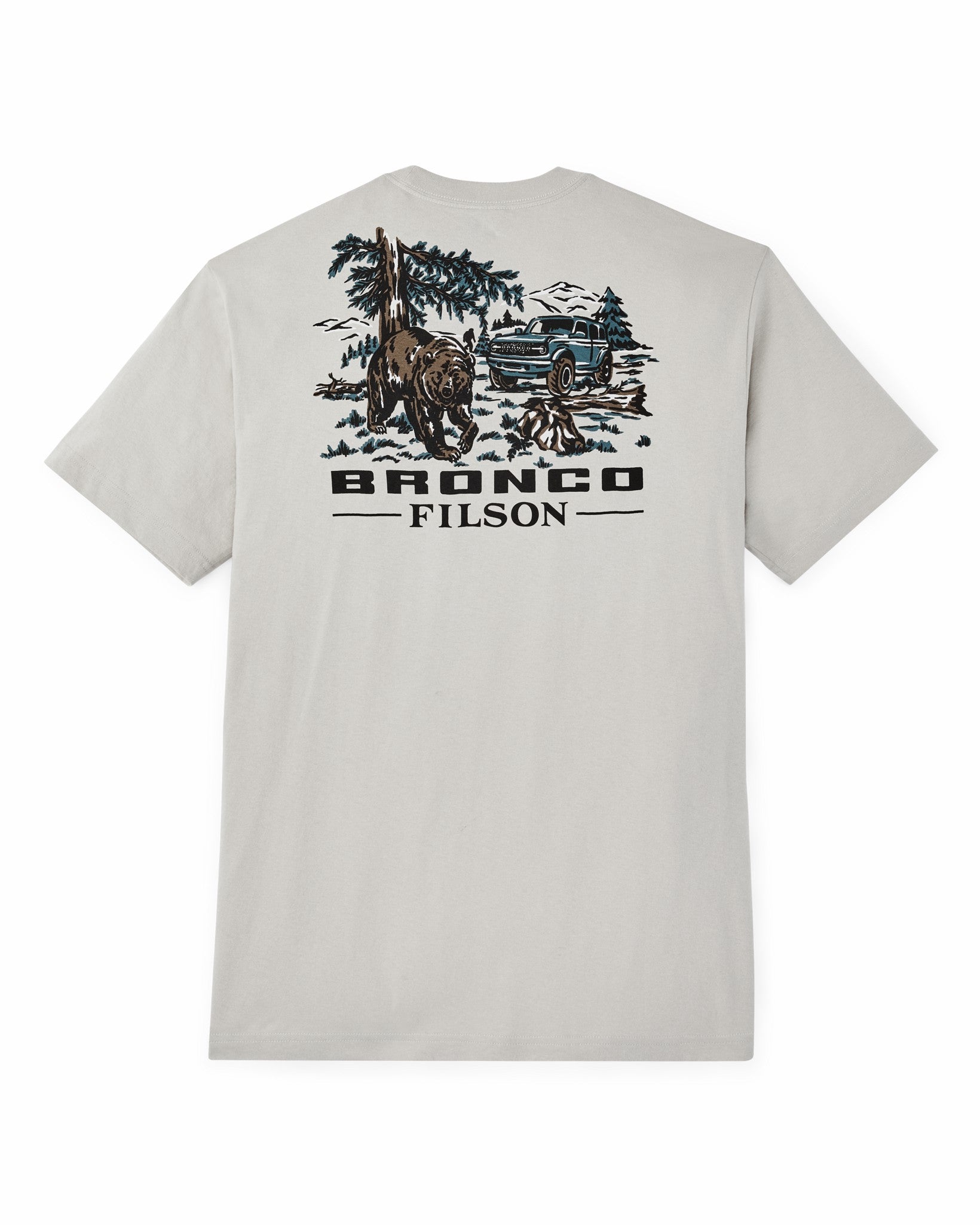 Filson Men Bronco Filson Grizzly Graphic T-Shirt - Gray Sky