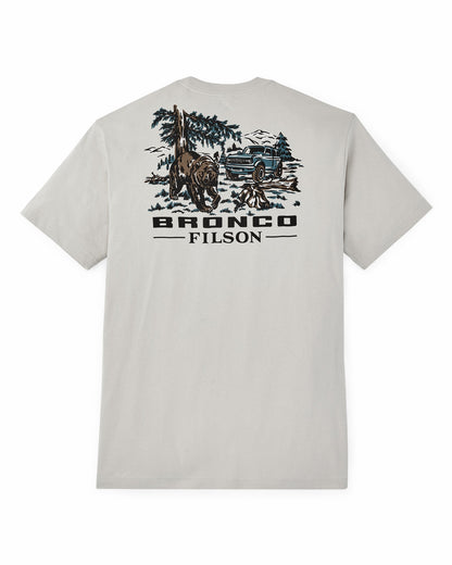 Filson Men Bronco Filson Grizzly Graphic T-Shirt - Gray Sky
