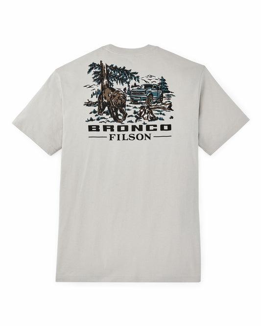 Filson Men Bronco Filson Grizzly Graphic T-Shirt - Gray Sky