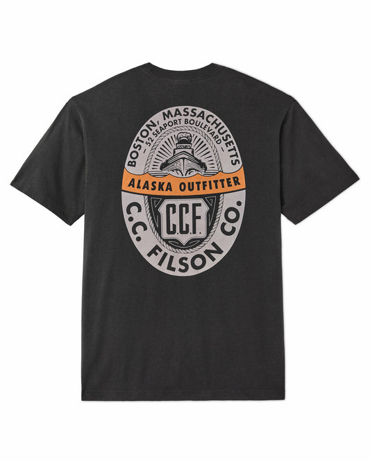 Filson Men Boston Graphic T-Shirt - Black