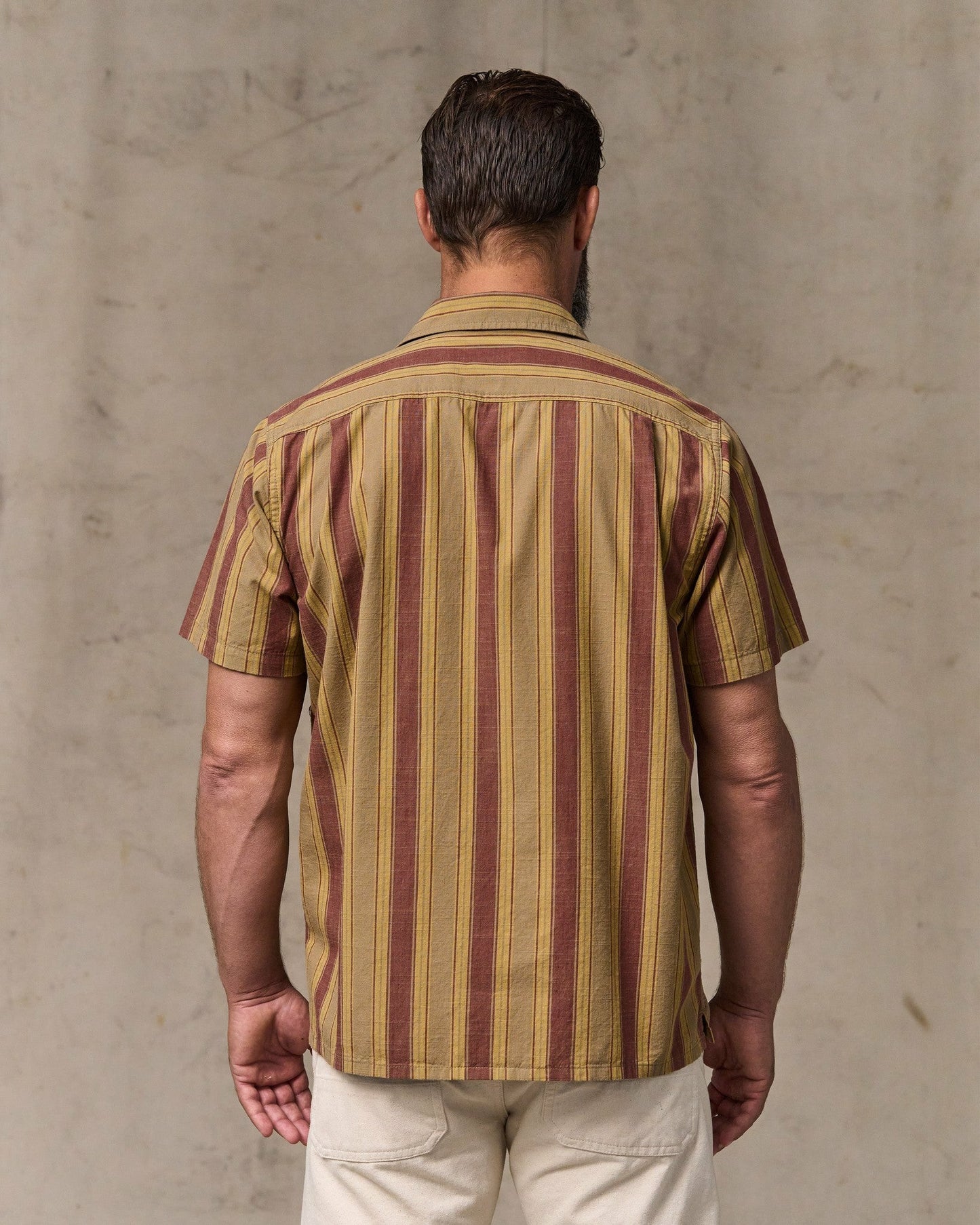 Filson Men Chambray Camp Shirt - Brick / Tan