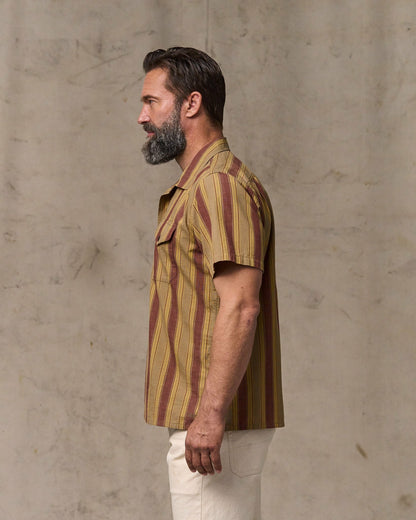 Filson Men Chambray Camp Shirt - Brick / Tan