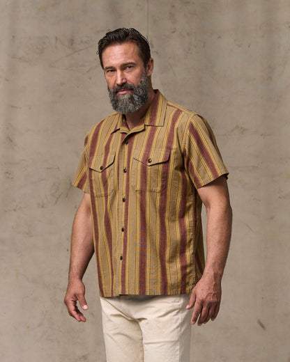 Filson Men Chambray Camp Shirt - Brick / Tan