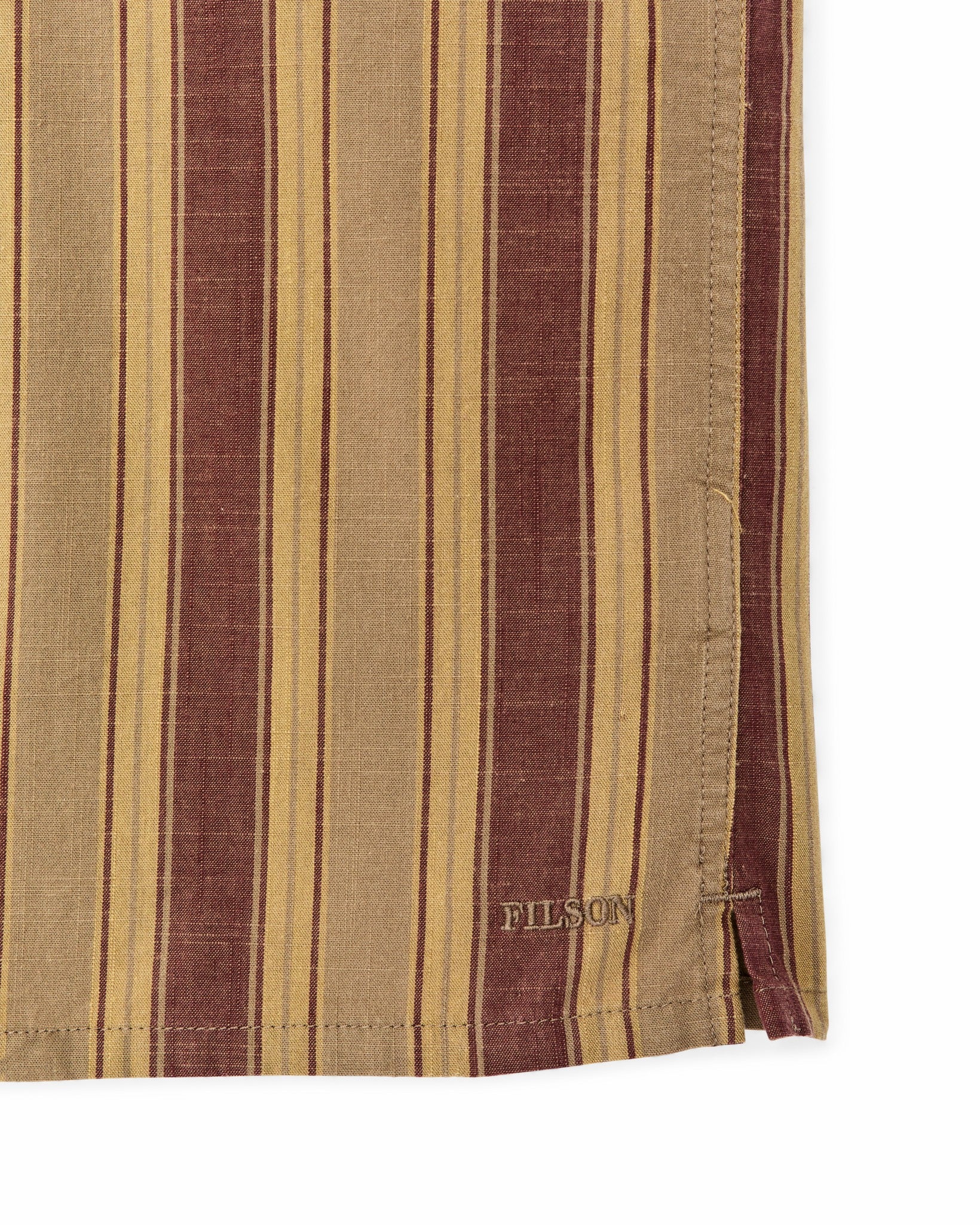 Filson Men Chambray Camp Shirt - Brick / Tan
