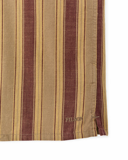 Filson Men Chambray Camp Shirt - Brick / Tan