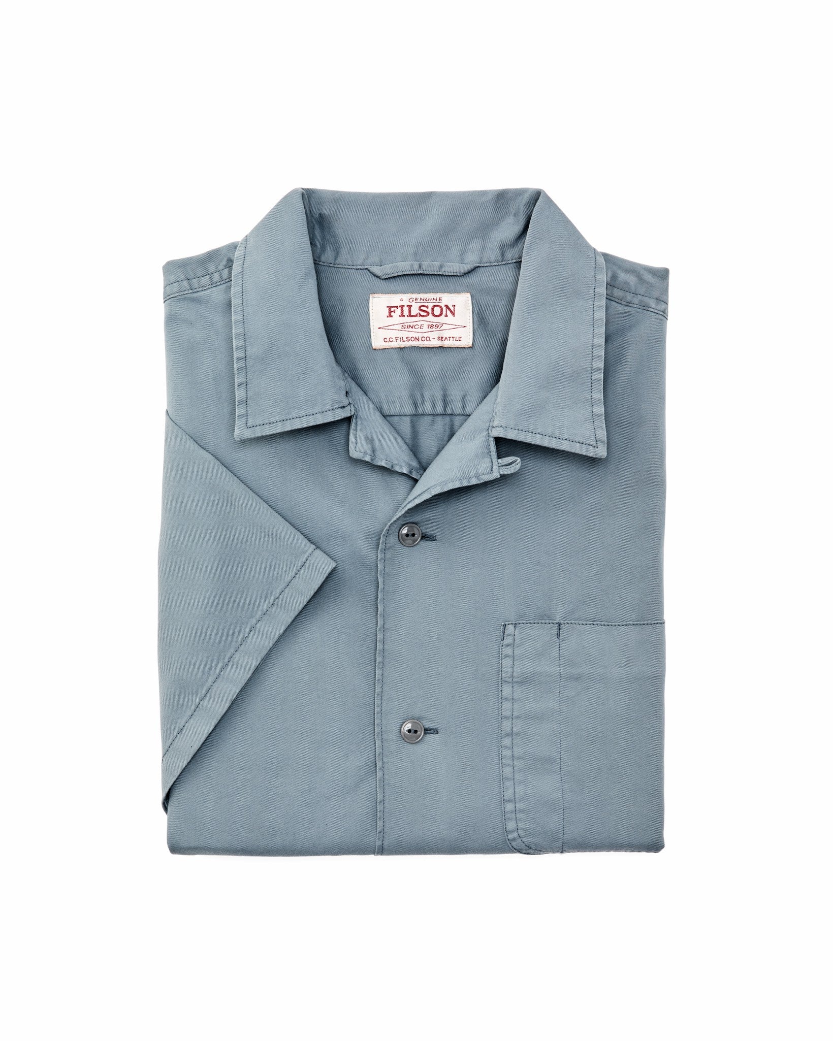 Filson Men Short Sleeve 4.5-oz. Twill Shirt - Lead