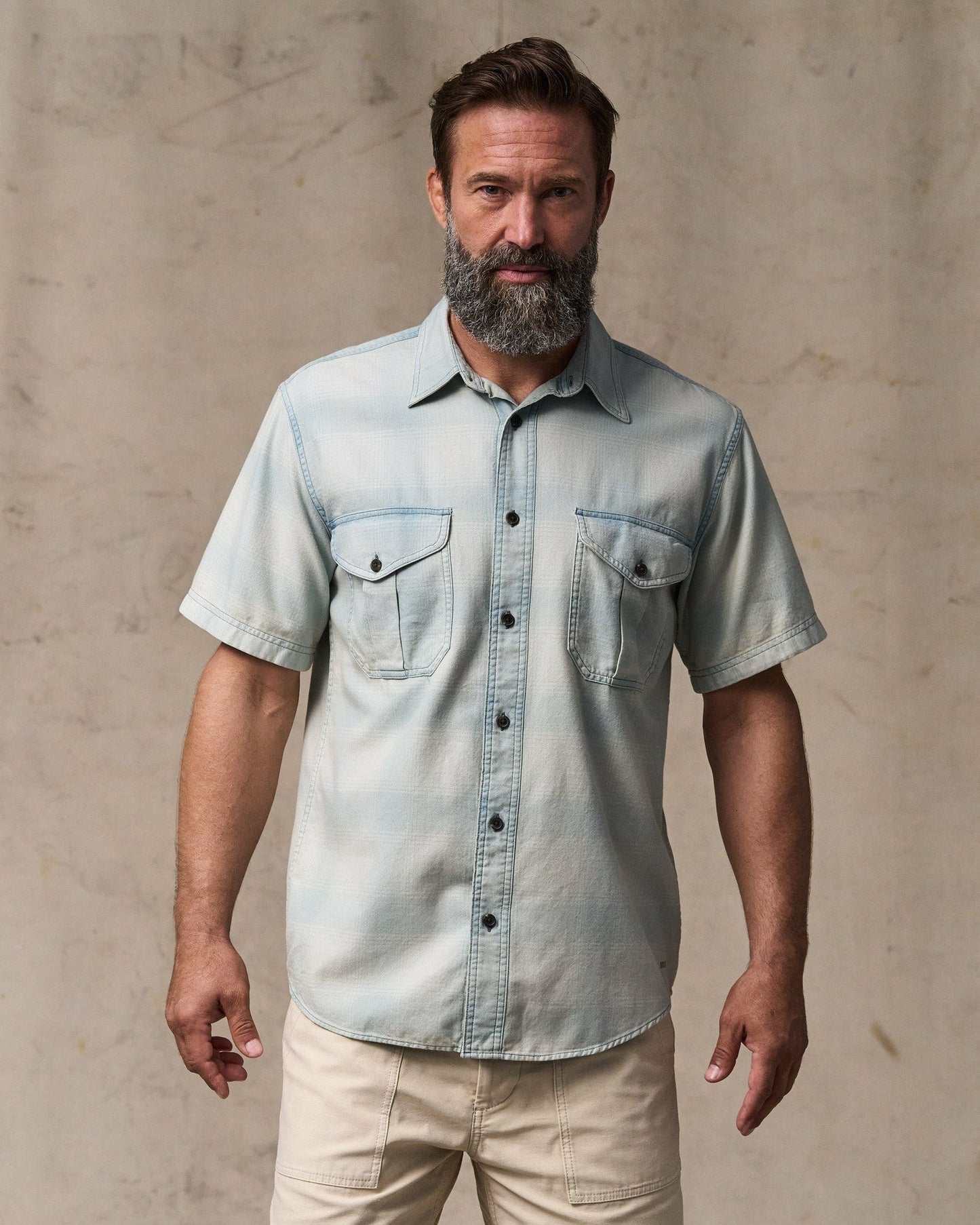 Filson Men Short Sleeve Lightweight Alaskan Guide Shirt - Indigo Plaid