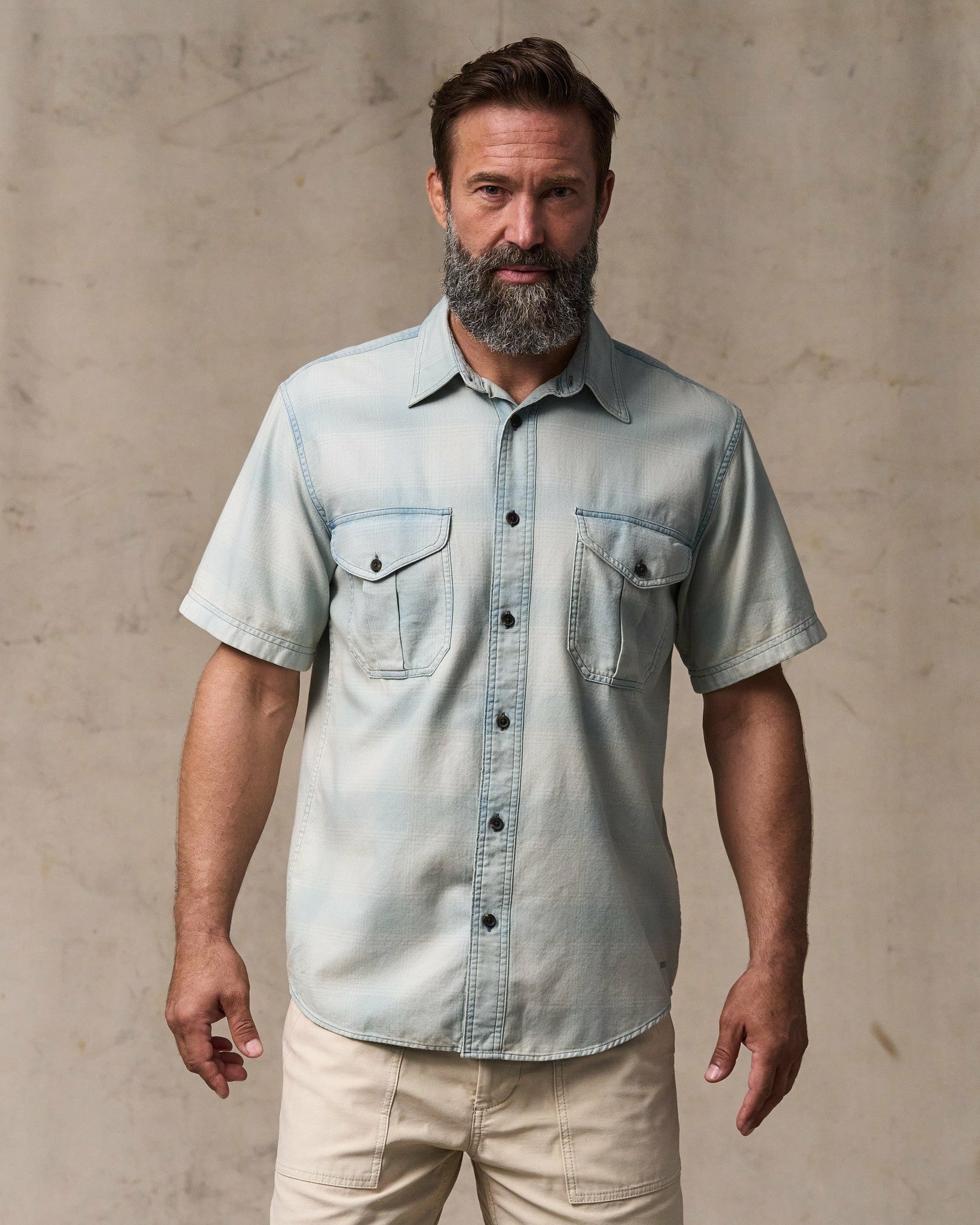 Filson Men Short Sleeve Lightweight Alaskan Guide Shirt - Indigo Plaid