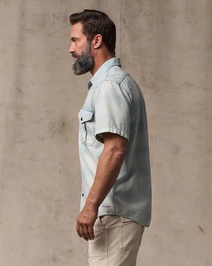 Filson Men Short Sleeve Lightweight Alaskan Guide Shirt - Indigo Plaid