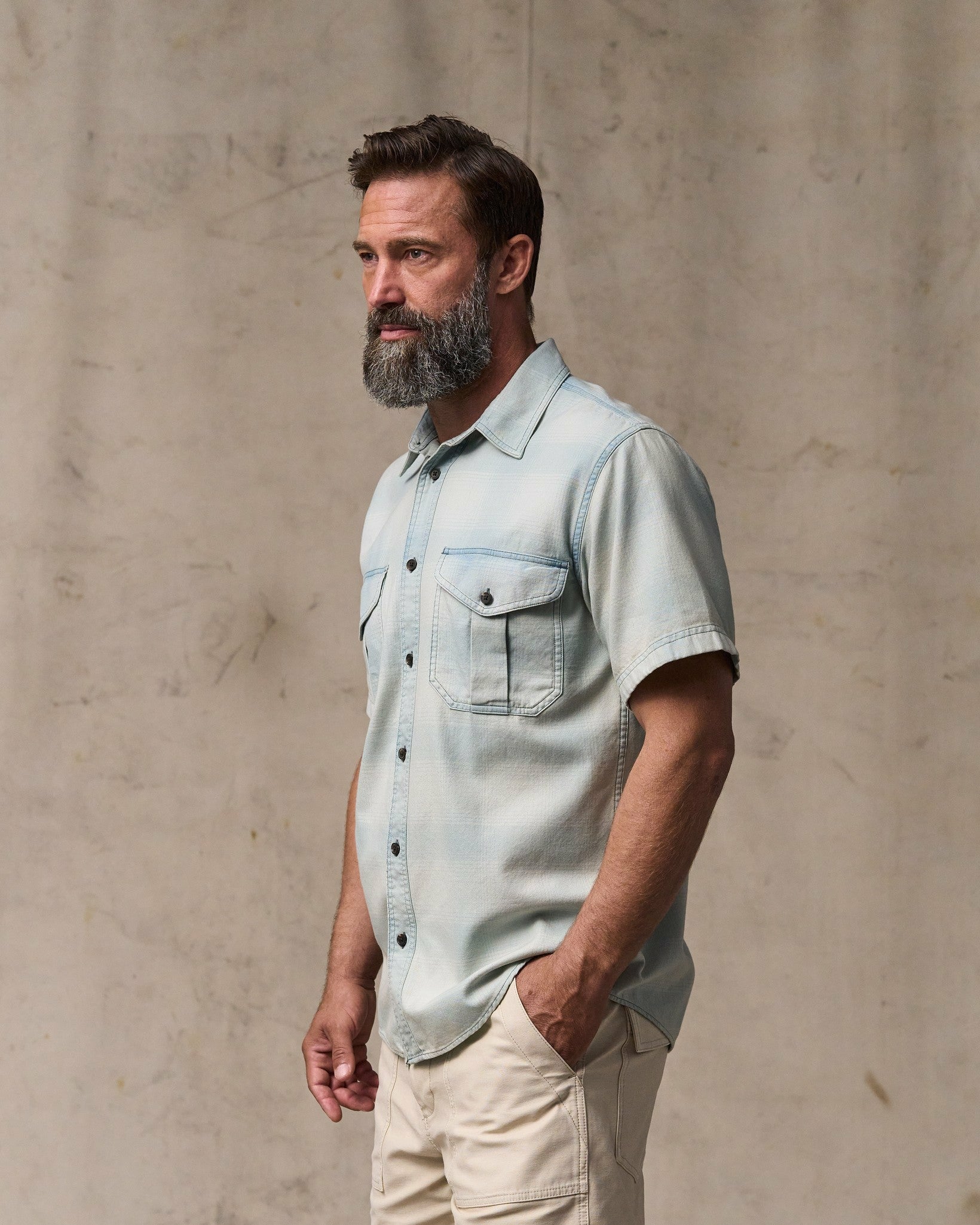 Filson Men Short Sleeve Lightweight Alaskan Guide Shirt - Indigo Plaid