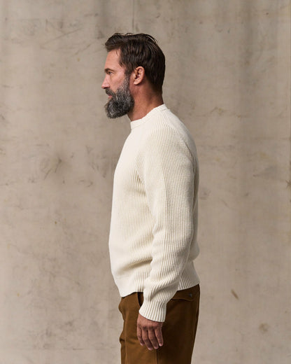 Filson Men Vintage Cotton Crewneck Sweater - Natural