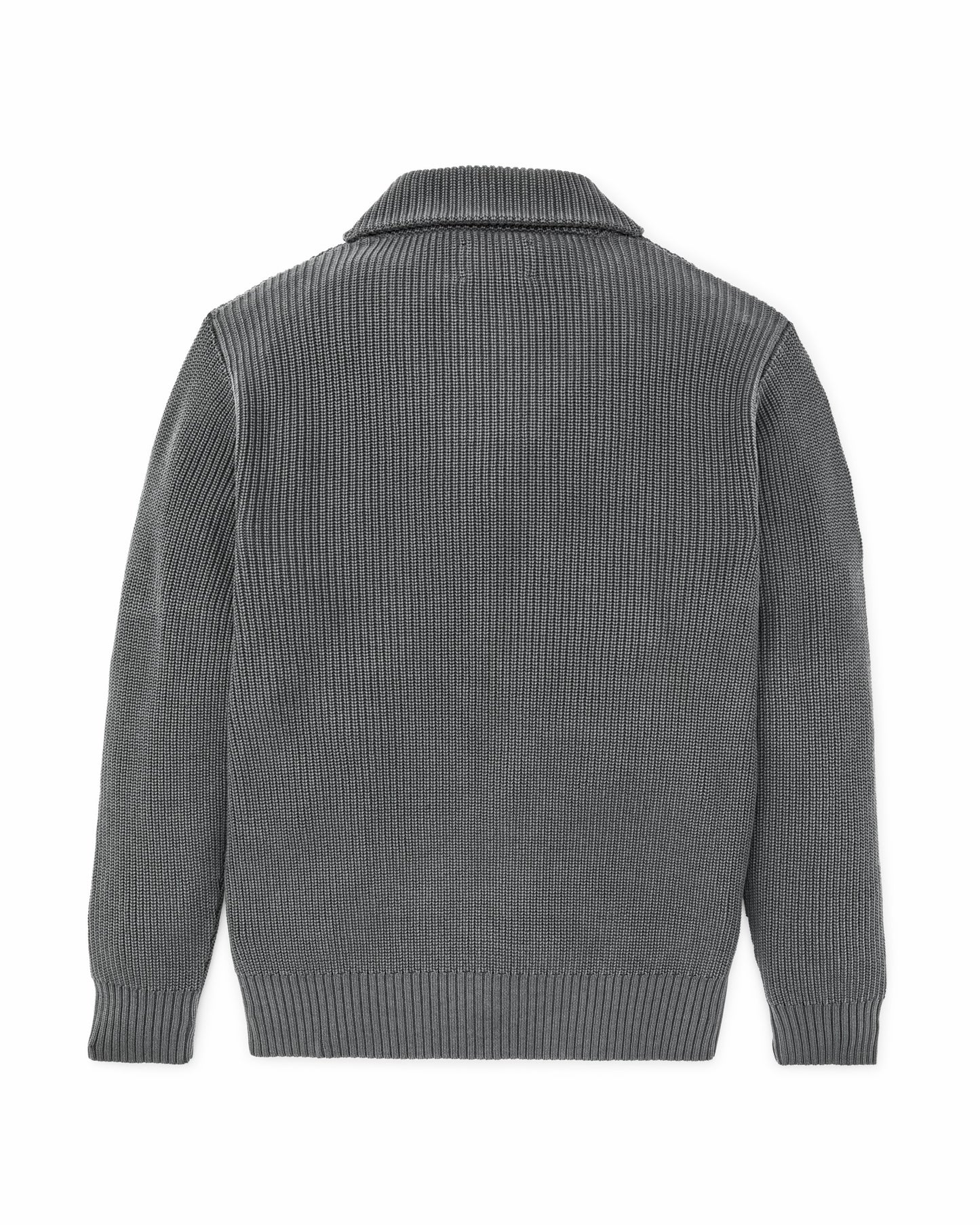 Filson Men Vintage Cotton Shawl Neck Sweater - Charcoal