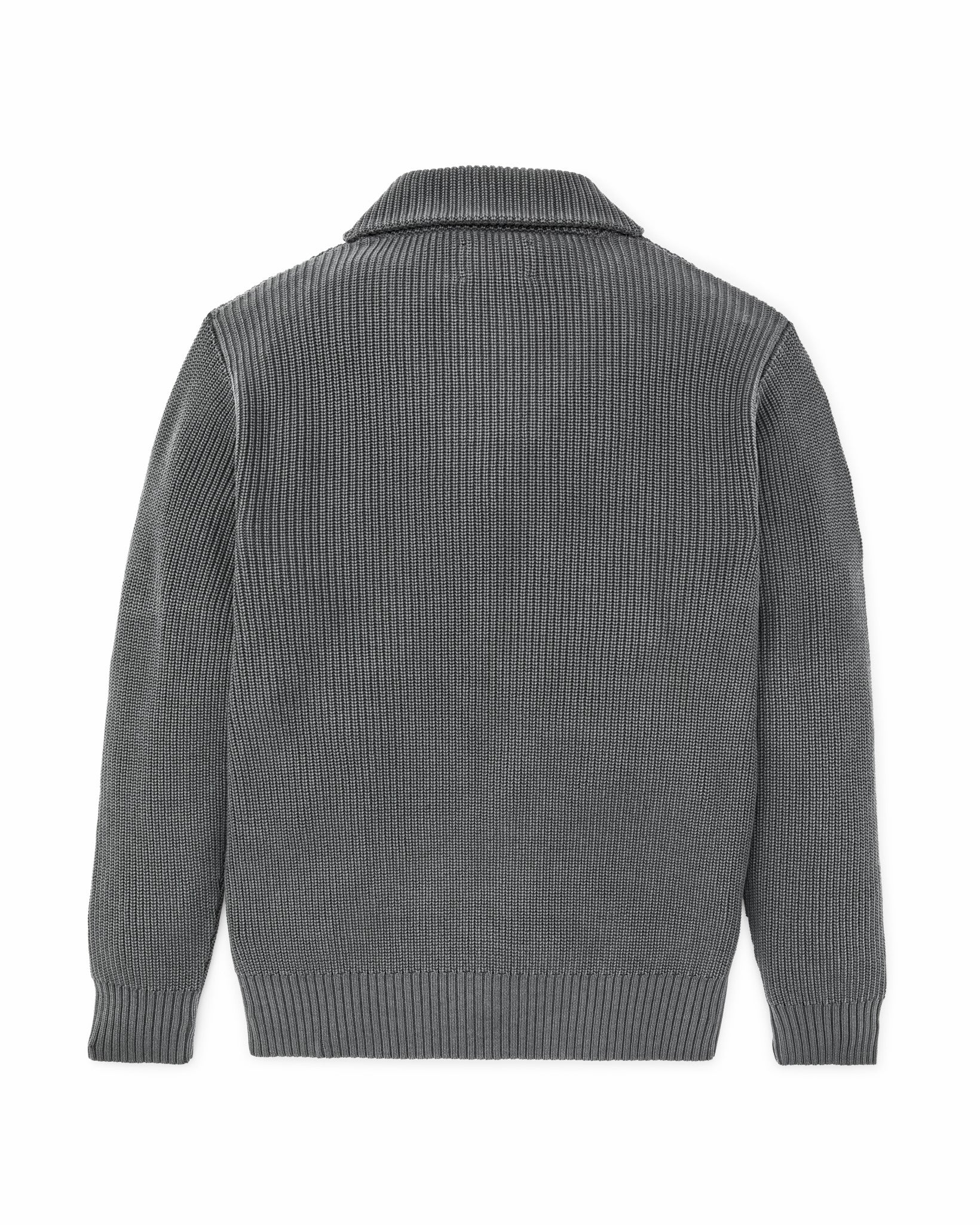 Filson Men Vintage Cotton Shawl Neck Sweater - Charcoal