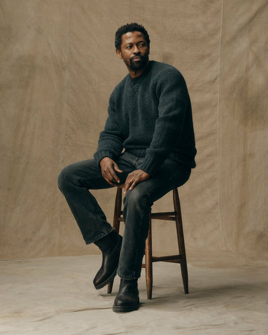 Filson Men 3-gauge Alpaca Blend Sweater - Black Heather
