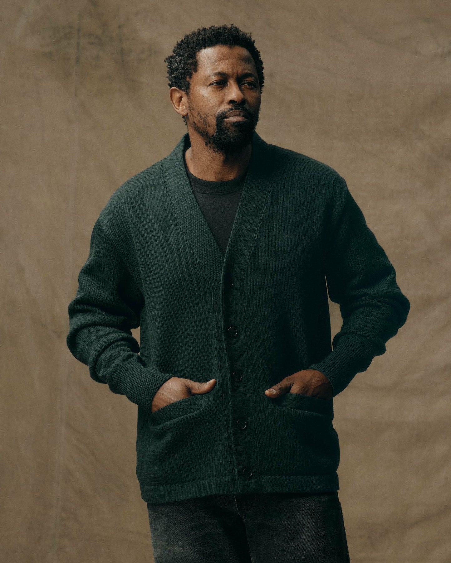 Filson Men Guide Cardigan Sweater - Fir