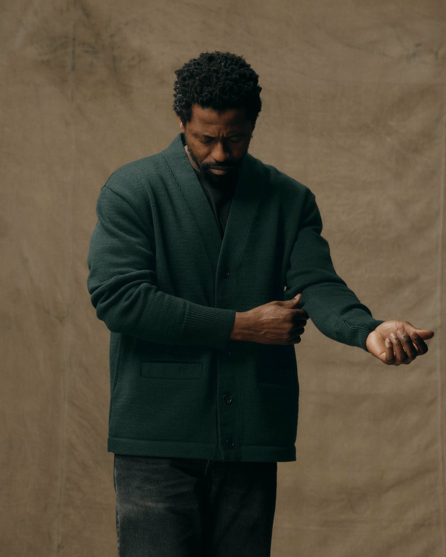 Filson Men Guide Cardigan Sweater - Fir