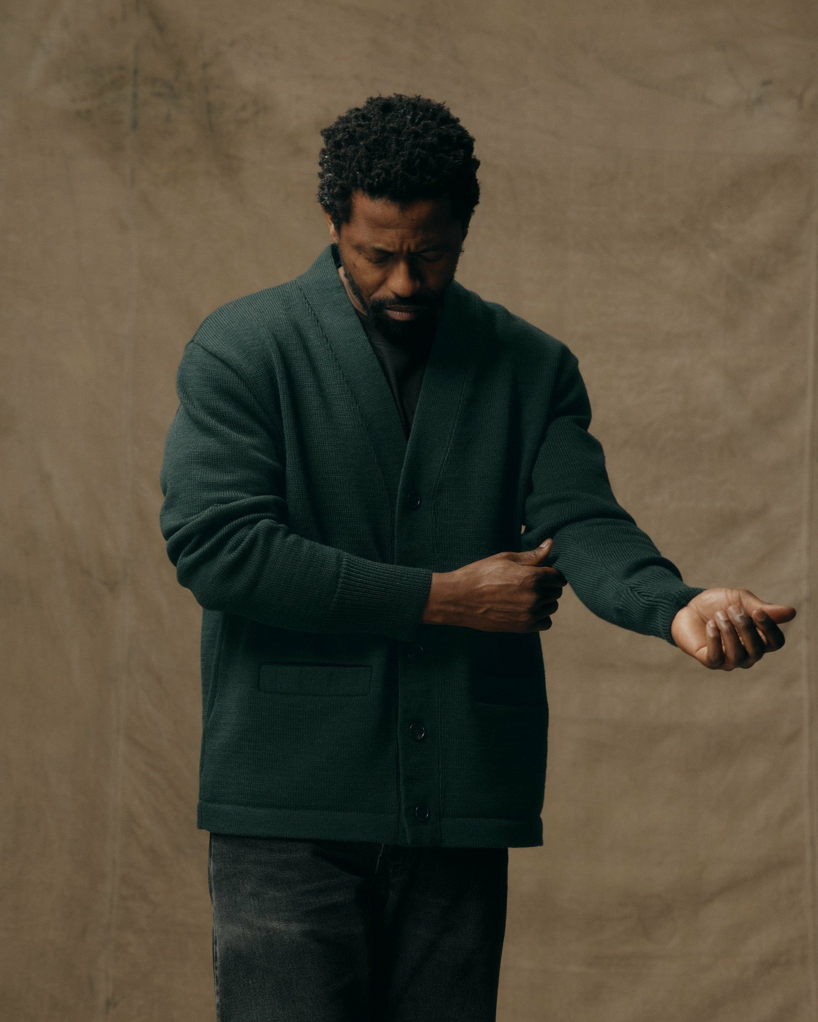 Filson Men Guide Cardigan Sweater - Fir